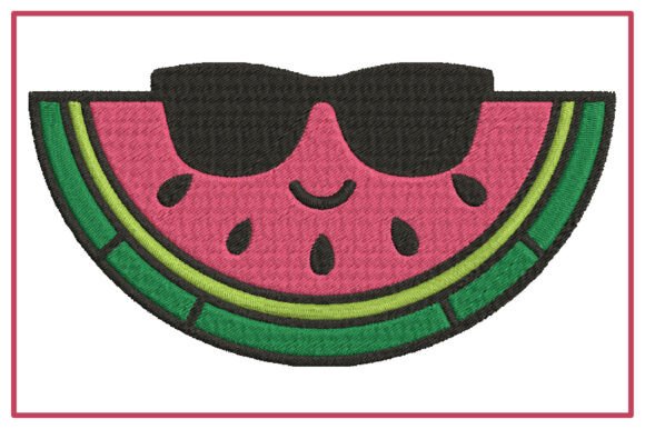 Cool Watermelon Summer Embroidery