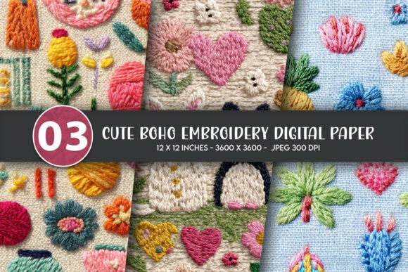 Cute Boho Embroidery Digital Paper: A Designerโs Real-World Review