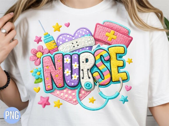Cute Faux Embroidery Nurse Patch PNG Review