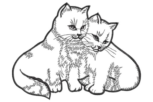 Cute Two Cats Embroidery Design Review for Etsy Sellers