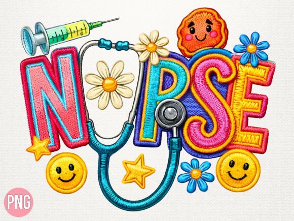 Embroidery Nurse Patch Stethoscope PNG Review