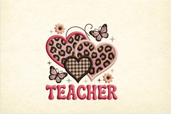 Embroidery Style Teacher Design,