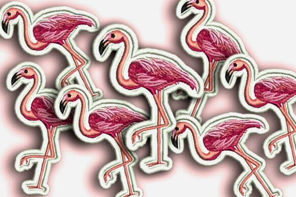 Flamingo Patch: A Seasonal Embroidery Standout