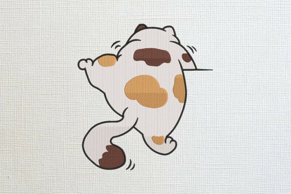Funny Clinging Calico Cat Review for Real Embroidery Projects