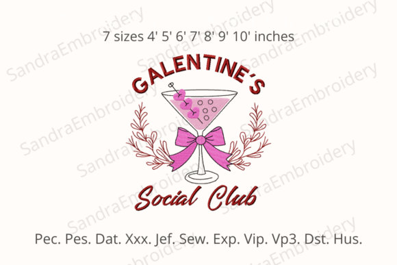 Galentines Social Club Embroidery Design Review