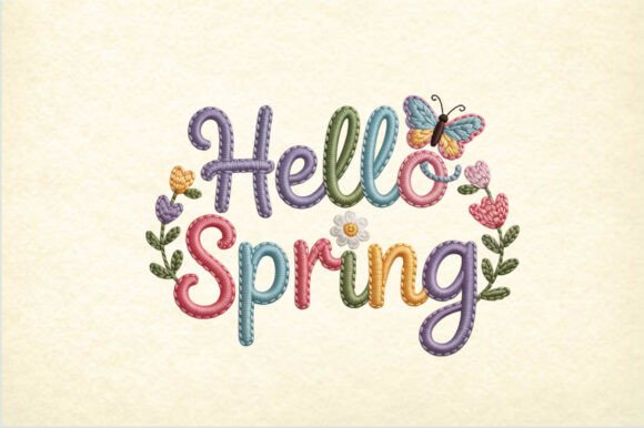 Hello Spring Crochet Yarn Embroidery PNG Review