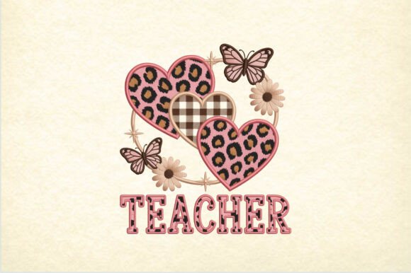 Leopard Heart Teacher Embroidery Style Review