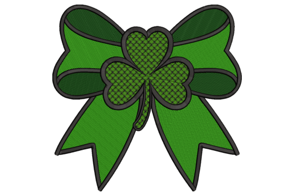 Shamrock Bow Embroidery Design Review for Boutique Sweatshirts