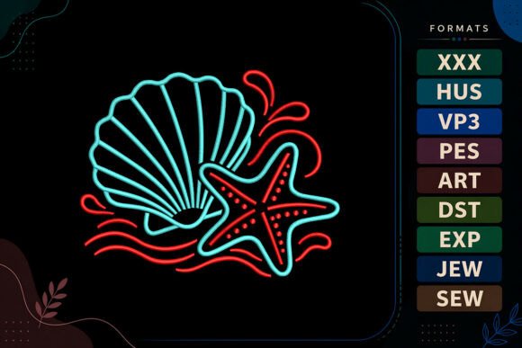 Summer Beach Ocean Coastal: A Coastal Embroidery Design for Real Projects