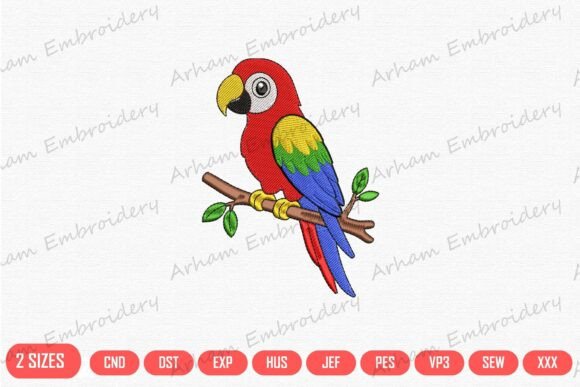 Tropical Parrot Perch Embroidery Design Review