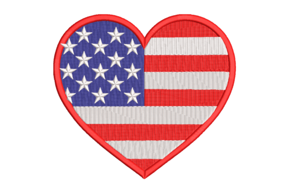 USA Flag Heart Embroidery Review for Boutique Apparel