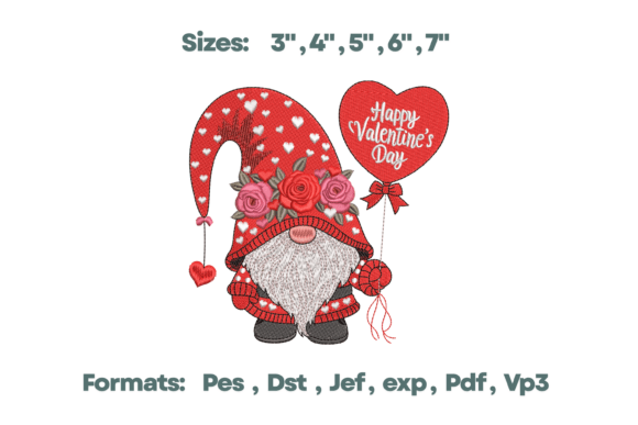 Valentine Floral Gnome Embroidery Art Review for Small Business Branding